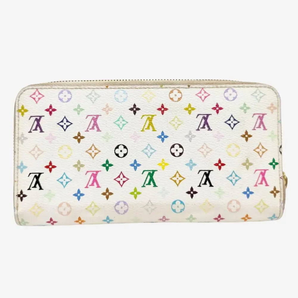 Louis Vuitton White Murakami Multicolor Zippy Wallet - Picture 2 of 10